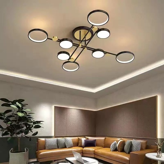 Люстра черная Elystrum, металл, 120*21 см, светодиодная, LED