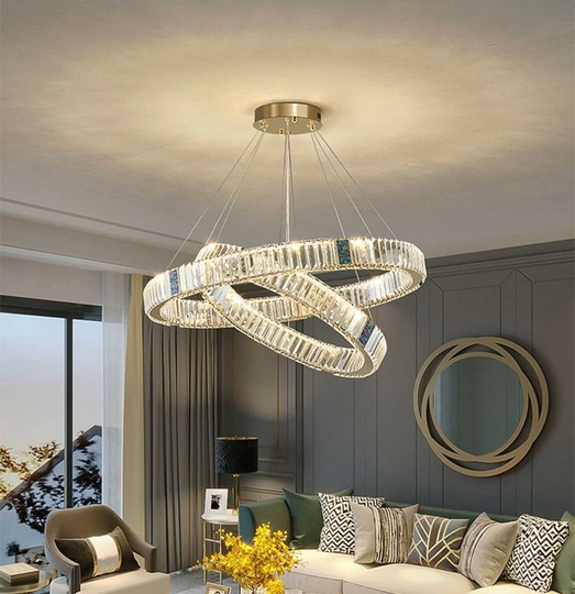 Люстра подвесная CAGLA 60*150 бронза, кристалл, металл, LED.