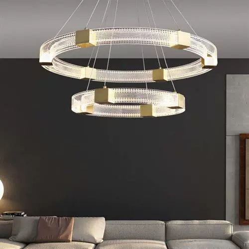Люстра подвесная, медь, ПММА, BENJAMIN 50*80, металл, LED