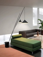 Торшер черный North Vibia, 145*225 см, LED, E27*2, металл, 14 Вт
