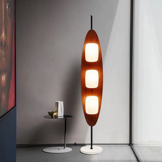 Торшер белый 26*26*160 см, LED, ПММА, мрамор, 24 Вт