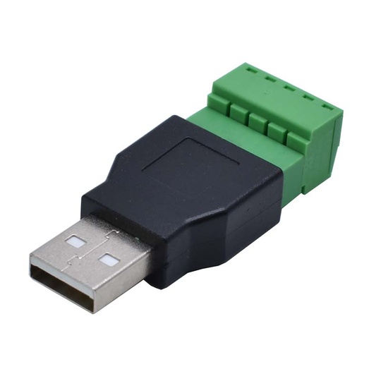 Переходник USB A - 5pin винтовый зажим