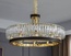 Люстра подвесная BILGEHAN 50*35 золото, кристалл, металл, LED.