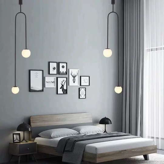 Светильник потолочный, черный, Elirvo, металл, 23*120 см, G9