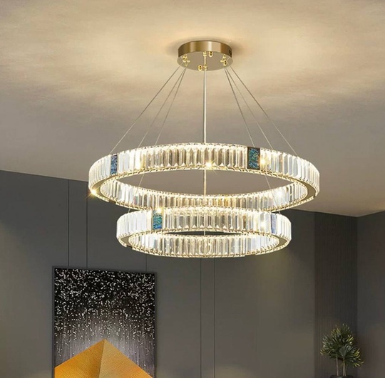 Люстра подвесная CAGDAS 140*150 бронза, кристалл, металл, LED.