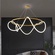 Светильник подвесной бронзовый Eclipsera, металл, трос 120 см, 60*30 см, LED
