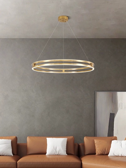 Светильник подвесной медый Aeloria, металл, трос 120 см, 60*7.5 см, LED