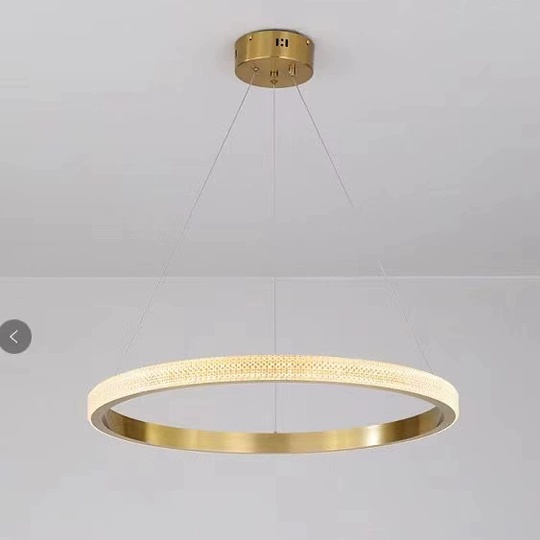 Люстра подвесная, медь, ПММА, NATA 100*100 металл, LED.