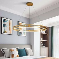 Светильник подвесной медый Aeloria, металл, трос 120 см, 100*7.5 см, LED