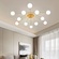 Люстра золотая Unevio, металл, стекло матовое, 125*20 см, светодиодная, LED, G9