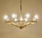 Дизайнерский светильник медный 58*72 см, led, E14, медь, хрусталь, потолочный
