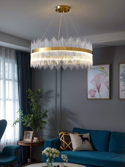 Люстра подвесная, медная, стекло, DICLE 60*26, металл, LED.