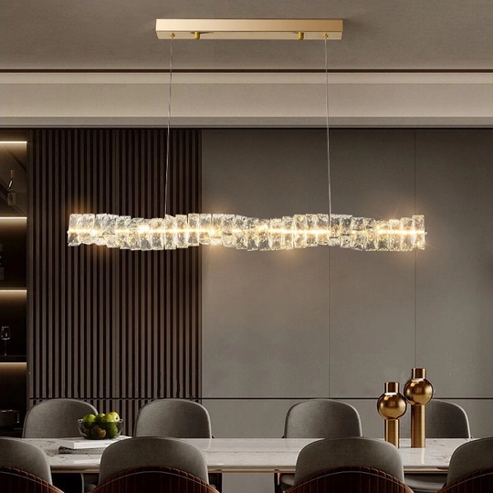 Люстра подвесная, хром, кристалл, ALVIN 120*12, металл, LED.