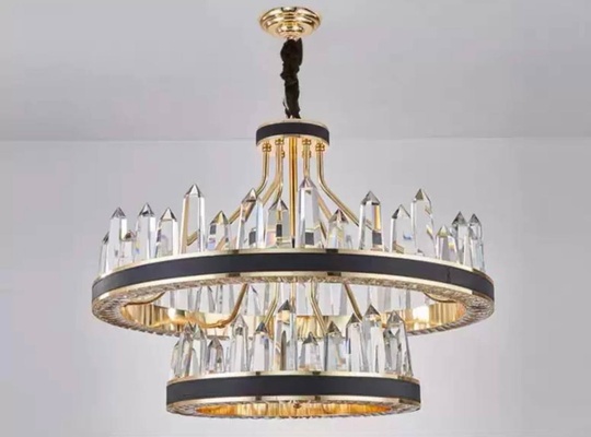 Люстра подвесная ALBENI 80*40 золото, кристалл, металл, LED.