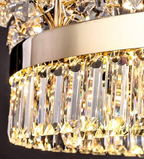 Подвесной светильник OSMAN 50*35, золотой, кристалл, металл,  LED.
