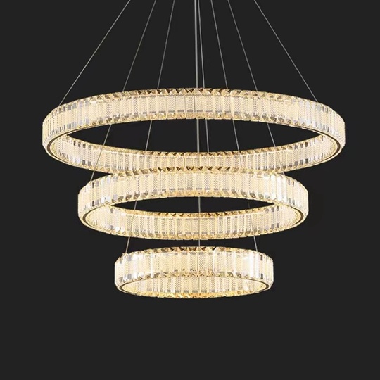 Люстра подвесная CALISKAN 60*150 золотой, хрусталь, металл, LED.