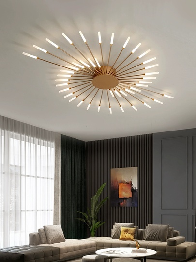 Люстра золотая Eltora, металл, 105*9 см, светодиодная, LED