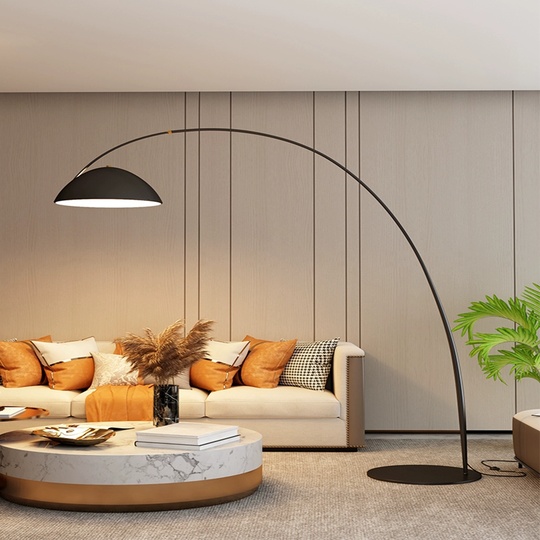 Торшер черный Aelizor, 160*45*208 см, LED, Е27, металл, 10 Вт