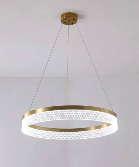 Люстра подвесная, медь, ПММА, ABDON 100*8, металл, LED