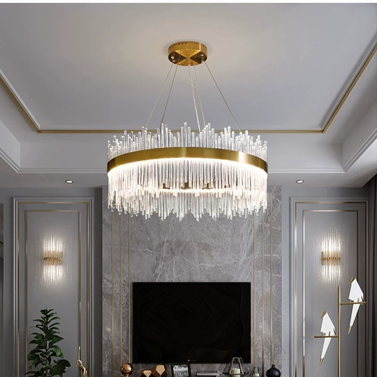 Люстра подвесная, медная, стекло, DICLE 115*26, металл, LED.