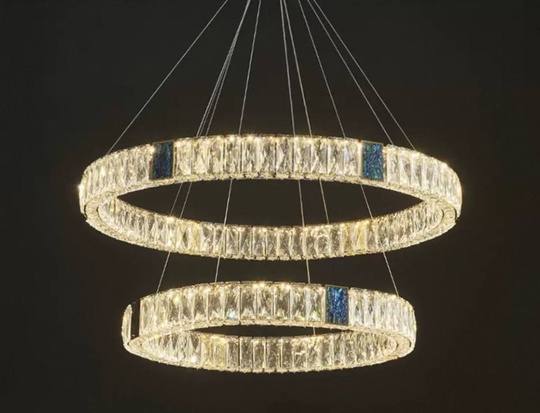Люстра подвесная CAGDAS 100*150 бронза, кристалл, металл, LED.