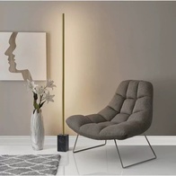 Торшер, бронза, черный, Felix 120*15, LED, металл, мрамор