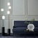 Торшер черный Virilo, 43*143 см, LED, G9*5, мрамор, 10 Вт