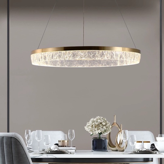 Люстра подвесная, медь, ПММА, ABDUL 40*8, металл, LED