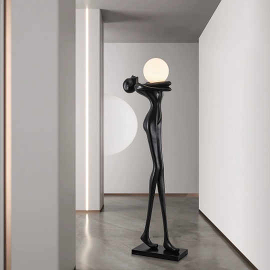Торшер черный Eliosynth, 40*130 см, LED, Е27, смола со стекловолокном, 14 Вт