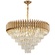 Люстра подвесная, золотой, стекло, ELEGANCE 75*50, металл, E14.