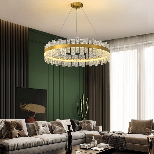 Люстра подвесная, медный, хрусталь, FASHIONABLE 120*16, металл, LED.