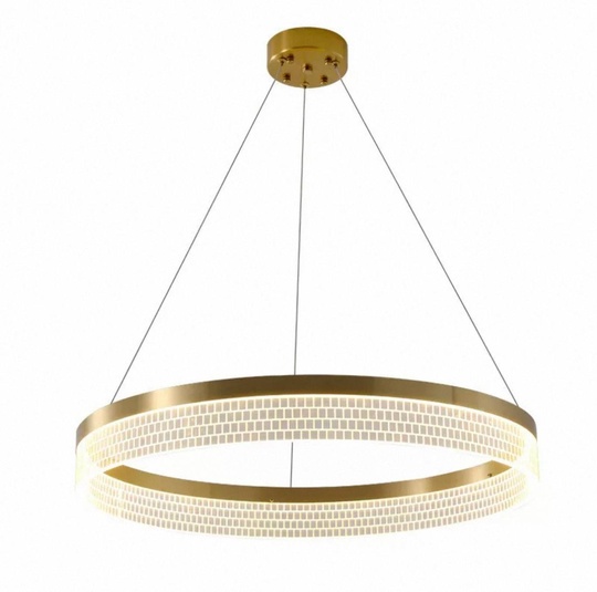 Люстра подвесная, медь, ПММА, ABDON 40*8, металл, LED