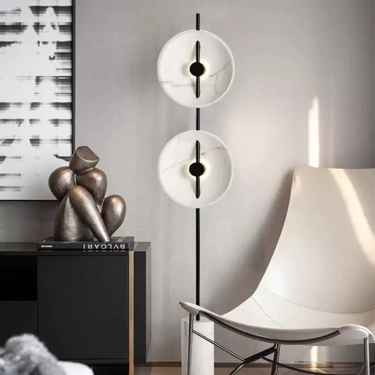 Торшер белый Elyntro, 32*170 см, LED, мрамор, 14 Вт