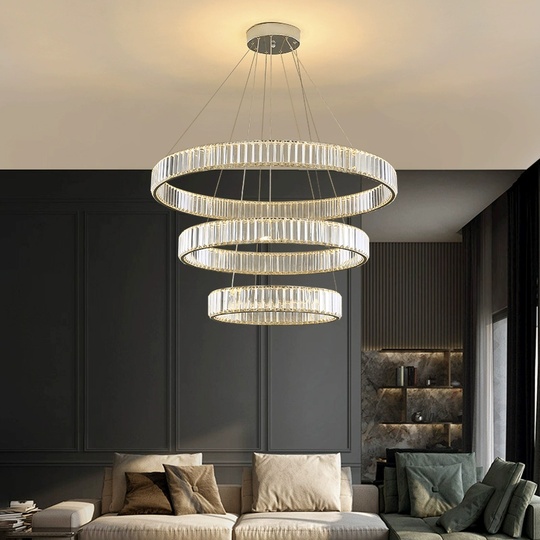 Люстра подвесная CALISKAN 60*150 золотой, хрусталь, металл, LED.