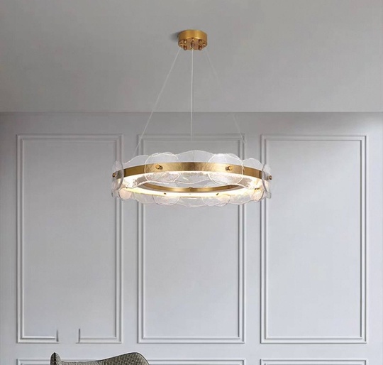 Светильник подвесной бронзовый Elviku, металл, трос 150 см, 100*13 см, LED