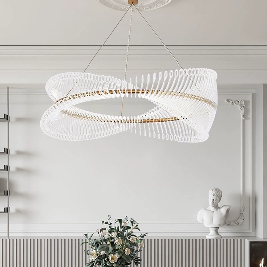 Люстра подвесная, медь, ПММА, HERVEY 150*24, металл, LED