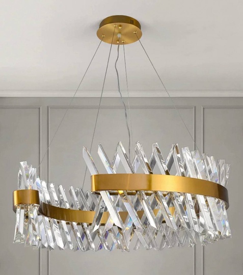 Люстра подвесная, медный, стекло, RADIANT 60*30, металл, LED.