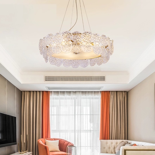 Люстра подвесная медная Ola, металл, трос 100 см, 45*35 см, Е14