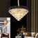 Люстра подвесная, черный, стекло, OPULENCE 55*38, металл, E14.