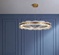 Светильник подвесной бронзовый Elviku, металл, трос 150 см, 60*13 см, LED