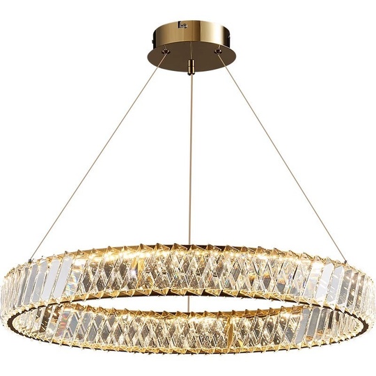 Люстра подвесная, медь, хрусталь, MASON 50*8 металл, LED