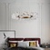 Люстра подвесная медная OKideo, металл, трос 100 см, 60*80 см, LED