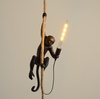 Светильник обезьяна на канате, черная monkey, E27, 40 Вт