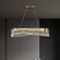 Люстра подвесная, медь, кристалл, GUNEY 100*25, металл, LED.