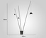 Напольный светильник черный North Vibia 2, E27, 15 Вт