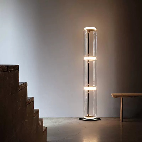 Торшер черный Elumine, 28*28*96 см, LED, Е27, металл, 20 Вт