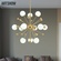 Дизайнерский светильник белый Velmora, 80 см, 80*80 см, led, e14, сплав, стекло