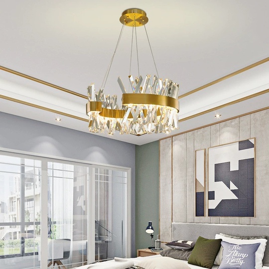 Люстра подвесная, медный, стекло, RADIANT 80*30, металл, LED.