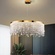 Люстра подвесная FATMA 150*30 бронза, хрусталь, металл, LED.