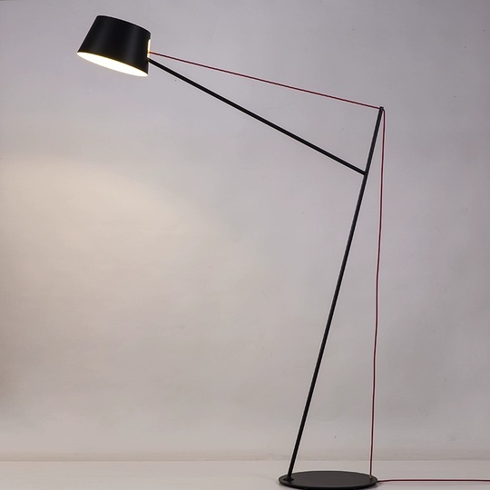 Торшер черный Elixora, 170*210 см, LED, E27, металл, 24 Вт